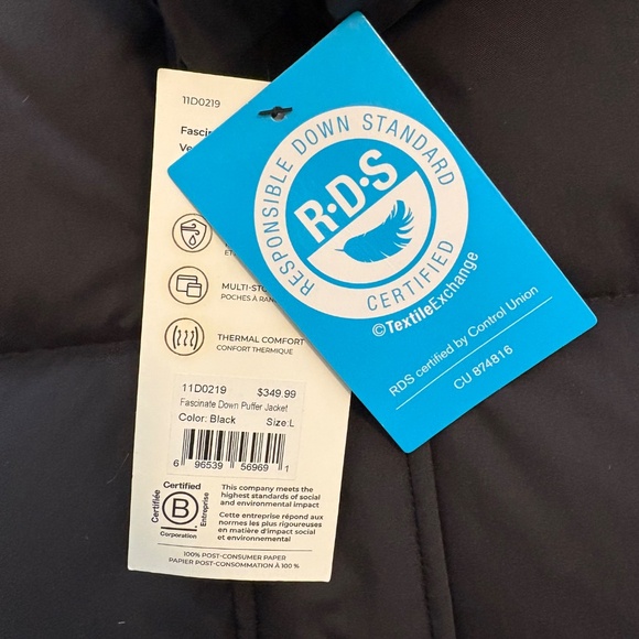 MPG black down mid puffer jacket NWT - Picture 5 of 5